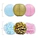 Gender Reveal Party Supplies (75 pieces) with Photo Props, 36 Inch Reveal Balloon and Sash - Premium Baby Shower Decorations Set - Confetti Balloons, Boy or Girl Banner, Paper Lanterns and Pom Poms