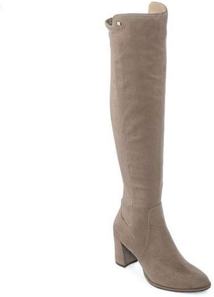 taupe over the knee boots