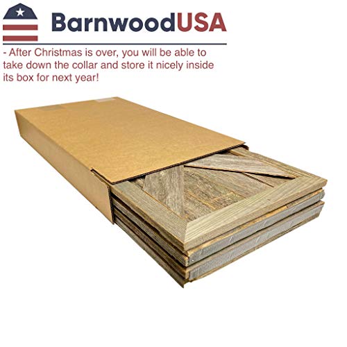 BarnwoodUSA | Christmas Tree Collar | Natural Weathered Gray | Farmhouse Tree Box | Wood Tree Skirt | Rustic | Decorations | Home Accent | Vintage | 100% Reclaimed & Recycled Wood | 4 Sides - Thumbnail 5