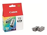 Canon BCI-15BK 8190A003 i70 i80 Color Pixma iP90 Pixus 50i 80i iP90 Ink Tack (Black, 2-Pack) in Retail Packaging