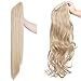 Claw Ppnytial Clip in Pony Tail Hair Extensions Real Natural Human Made Top Synthetic Fibre Hair Curly Straight Haripiece fpr Women (24