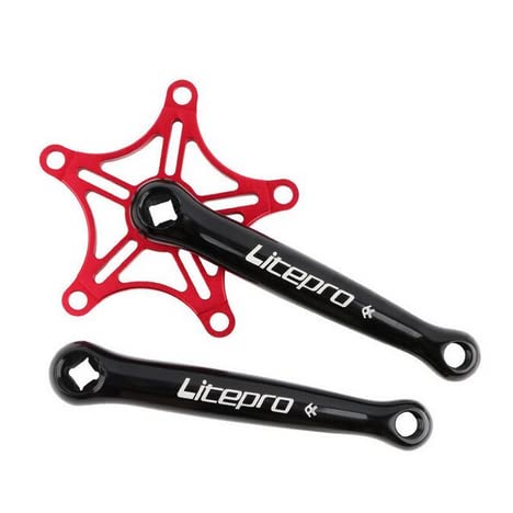 London Craftwork Crankarm Set For BROMPTON Crankset Lightweight in RED For Dahon Birdy Bikes