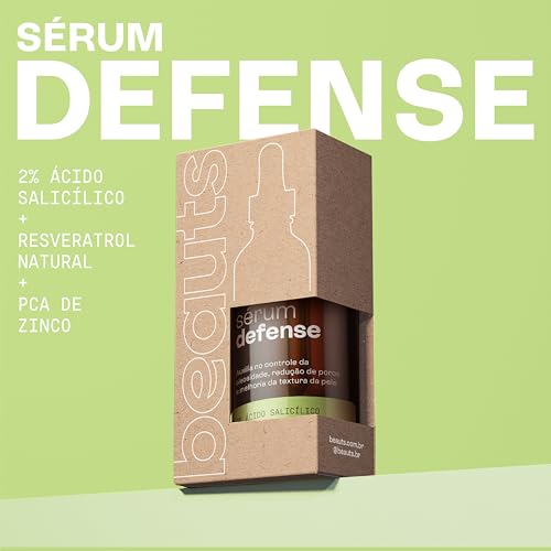 Serum Antiacne Ácido Salicílico 2% - Reduz a Oleosidade da Pele, Antiacne e Poros Dilatados - Com Resveratrol e Zinco PCA - Textura Aqua Gel - Vegano, 30g, Beauts