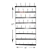 Barwild Mug Rack Wall Mounted Coffee Cup Holder, 8 Rows 36 Peg Home Kitchen and Breakroom Organizer (37” x 19.5”)