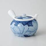 saikai pottery Kyusu (Medium Japanese teapot) Blue flower pattern 99184 from Japan