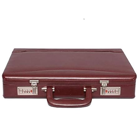 HIGH TOUCH Brown Faux Leather Briefcase