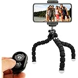 KobraTech Cell Phone Tripod - TriFlex Mini - Flexible Tripod iPhone &amp; Android + Bluetooth Remote