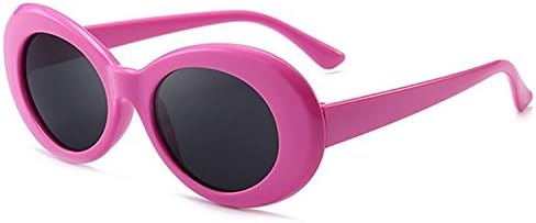 Bold Retro Clout Goggles Oval Round Kurt Cobain Sunglasses (Purple, 2)