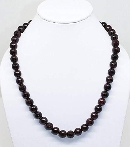 Super Quality Garnet Necklace,Garnet Beaded Necklace, Vintage Garnet Jewellery, January Birthstone Necklace, Semi-Precious Gemstone Necklace by Gemswholesale
