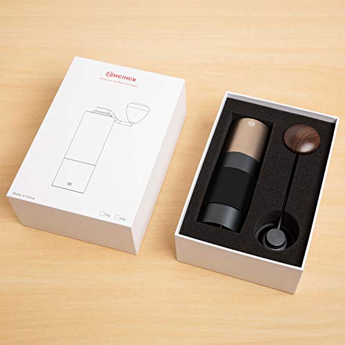 Heihox Hand-Kaffeemühle mit verstellbarer konischer Edelstahl-Fräsmühle, Kapazität 30 g, tragbare Mühle schnellere… – Bild 7