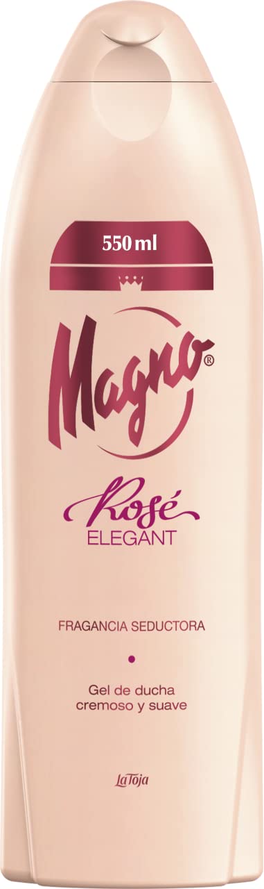 Magno Rose Shower Gel with Almond Oil 550ml with Wild Touches and Herbs