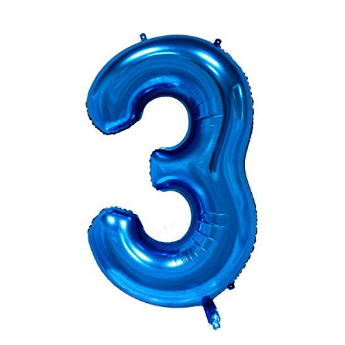 40 Inch Blue Jumbo Digital Number Balloons 3 Huge Giant Balloons Foil Mylar Balloons for Birthday Pa - //medicalbooks.filipinodoctors.org