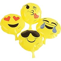 Marvel Trading Company, Inc Smile Face Novelty Emoji Prank Toy 6.5" Whoopee Cushion, Yellow Black, 12 Pack