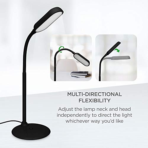 iHome LED Desk Lamp, Slick USBCorded with 360Degree Flexible