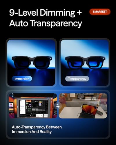 VITURE Beast XR/AR Glasses: Biggest. Brightest. Smartest. 174" 1200p 58° FOV, Built-in VisionPair™ 3DoF, Dynamic Dimming, Harman Audio, for iPhone, Android, Mac, PC, Switch 2