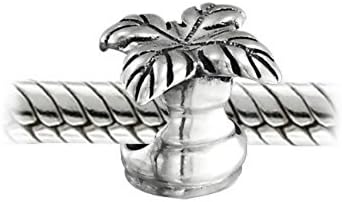 Beach Palm Tree Sterling Silver Bead Fits Pandora Charms