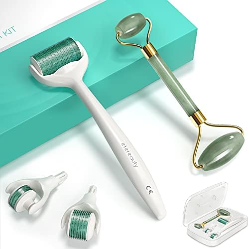 Derma Roller Jadeit Roller Zestaw do masażu twarzy, etereAUTY ...