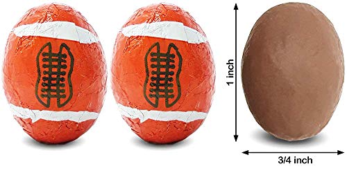 Madelaine Premium Milk Chocolate Footballs Wrapped In Italian Foil - Super Bowl Party Favor Candy (1 LB)