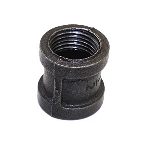 LONG TAO 1/2" Black Cast Pipe Fitting, Coupling,Threaded Pipe Nipples Industrial Piping Plumbing Supplies,10-Pack - Thumbnail 2