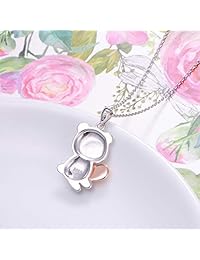 Collar de plata esterlina con diseño de corazón para mujeres y niñas, regalo de graduación