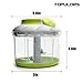 TOPULORS 34OZ Manual Food Chopper Hand-Powered Food Chopper Compact Handheld Onion Chopper, Garlic Squeezer, Ginger Slicer, Pepper Cut, Herbs Chop, Cheeses Chopper Masher