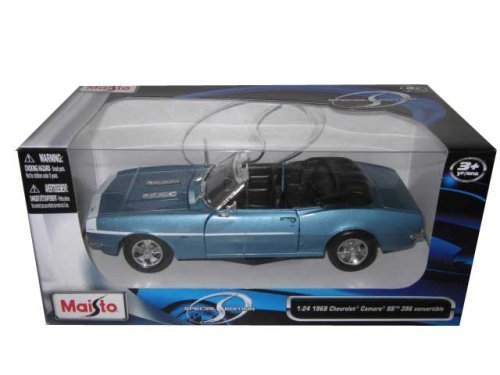 1968 Chevrolet Camaro SS 396 Blue Cnv 1:24 Diecast Car