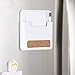 Spectrum Diversified Magnetic Memo Pad and Pencil Holder with Cork Strip, White