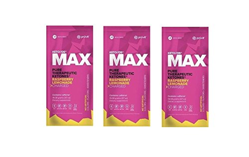 KETO//OS MAX Raspberry Lemonade CHARGED N8tive Series - BHB Beta Hydroxybutyrates Exogenous Ketones Supplements for Fat Loss, Workout Energy Boost and Weight Management through Fast Ketosis, 3 Sachets