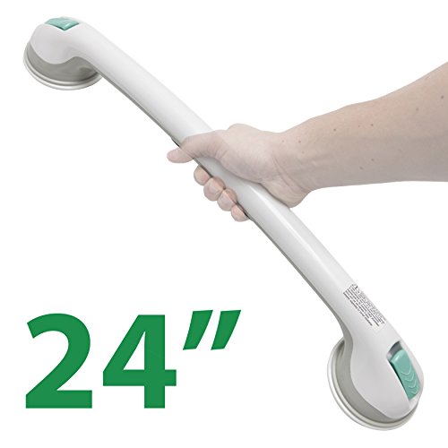 PCP Suction Grip Bathtub and Shower Safety Handle, White, 24 Inch