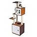 Good Life 60″ Modern Design Wood Deluxe Cat Tree Furniture Kitten House Condo with Washroom for Small to Lager Cats Climbing Tower w/Scratching Post PET594thumb 3