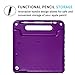 HDE Case for iPad 9.7-inch 2018/2017 Kids Shockproof Bumper Hard Cover Handle Stand w/Built in Screen Protector for New Apple Education iPad 9.7 Inch (6th Gen) / 5th Generation iPad 9.7 Purple Pink