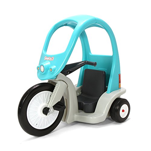 Simplay3 Kids Super Coupe Pedal Powered Ride-On Toy w/ Roof and 3-Position Seat