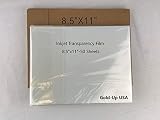 8.5 x 11 Inch Waterproof Inkjet Transparency Film for Silk Screen Printing (50 Sheets)