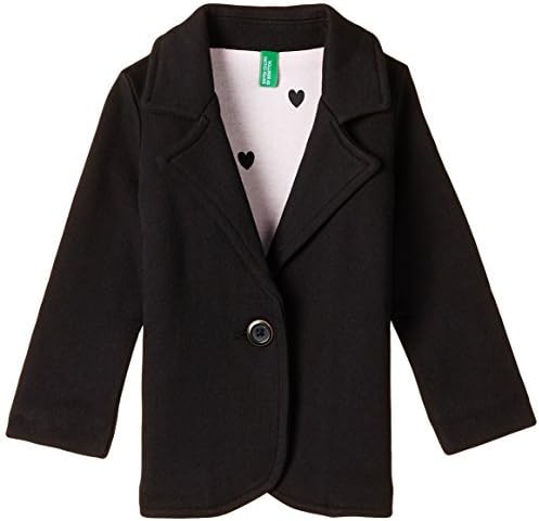 United Colors of Benetton Girls' Casual Jacket (15A3STRISAF6I100_Black_XX)