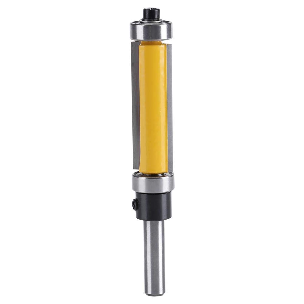 Gorgeri Flush Trim Straight Router Bit with Top and Bottom Bearing 1-1/2"H * 1/4" Shank Woodworking Tool