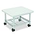 Safco Onyx Rolling Cart Printer Stand, Under-Desk Mobile Utility Table for Home Office with Steel Shelf, Gray