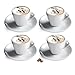 CUISINOX CUP-455 Porcelain Cappuccino Cups, Set of 4, White