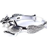 KISSFRIDAY Magnificent Two Mermaids with Pearl Rings Bride Wedding Jewelry Gift(No.8)