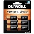 Duracell, Photo Electron Lithium Battery DL123AB - 3 V Each X 6 Packs