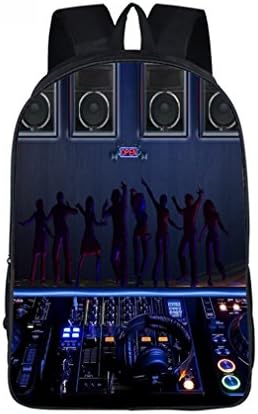 DJ Print School bags Teenagers Girls Boys Hip Hop Backpack Male mochila Children bookbag Black Laptop Bagpack Disc Jockey 16 Disc Jockey02