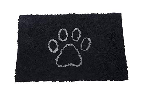 Dog Gone Smart Pet Products Dirty Dog Doormat, Large, Black Hue W/Light Grey