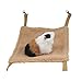 emours Small Animal Hammock Hamster House Hanging Bed Cage Toys for Mice Rats Ferret Chinchilla and More, Brown