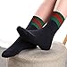 Casual Fashion Soft Socks For Men Women (Black-Red Green)