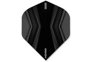 US Darts Pentathlon Grey/Black HD150 Standard Shape Dart Flights - 3 Sets (9 Flights) - 150 Micron - Super Tough (Gray/Black)