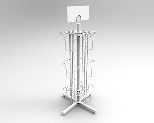 image for FixtureDisplays 12 Vertical Pockets White Display, Greeting Post Card 