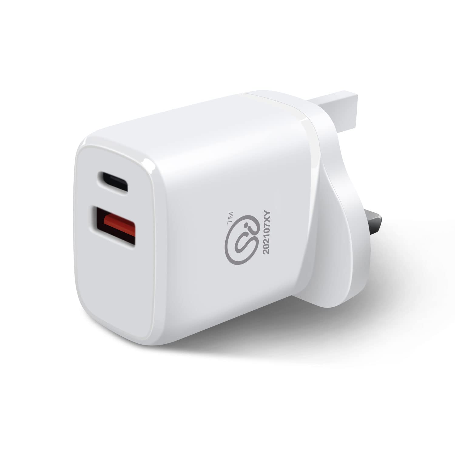 ExtraStar USB C Plug Charger 20W, Dual Port Fast Wall Charger with Output 5V/3.1A, Mains Charger Compatible with iPhone XS/13/13 Pro/14/14 Plus/14 Pro/14 Pro Max, Galaxy, Pixel