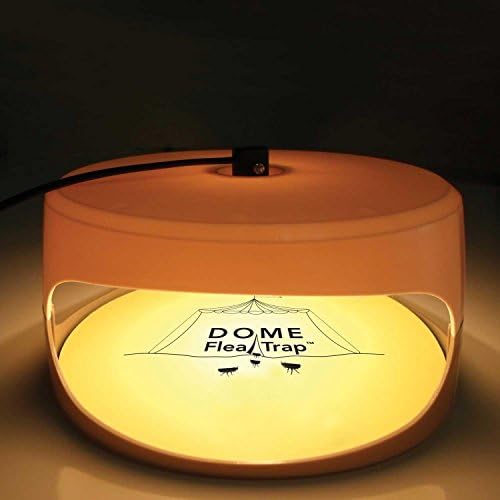 Indoor Plug-in Flea Trap with Light and Heat Attracter (Includes 2-Adhesive Glue-Boards) / Get Rid of All Fleas, Bed Bugs, Flies, Etc. - For Residential and Commercial Use