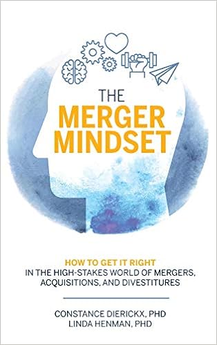 The Merger Mindset How To Get It Right In The High Stakes World Of Mergers Acquisitions And Divestitures Dierickx Constance Henman Linda 9781138481824 Amazon Com Books