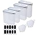 Large Cereal & Dry Food Storage Container, Set of 4 Plastic Storage Containers, Airtight, Leakproof With Locking Lids - Suitable For Cereal, Flour, Sugar, Coffee, Rice, Snacks, Pet Food by TOPODO