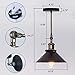 Industrial Wall Sconce, Adjustable Vintage Edison Simplicity Wall Lamp, Loft Style Swing Arm Light Fixtures with Black Metal Shade for Bathroom, Cafe and Club, (NO Plug-in)